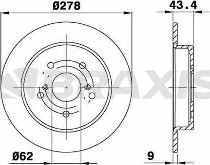 Braxis AE0319 - Тормозной диск autospares.lv