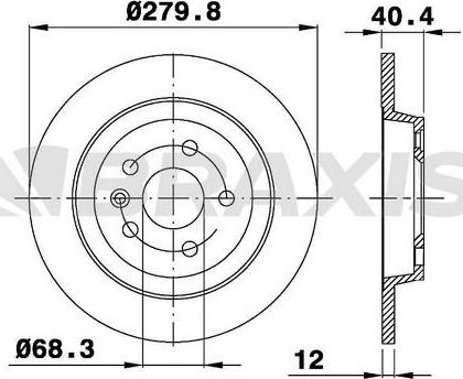 Braxis AE0318 - Тормозной диск autospares.lv