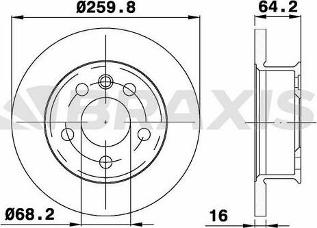 Braxis AE0317 - Тормозной диск autospares.lv