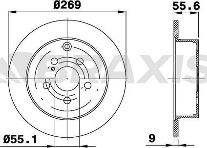 Braxis AE0380 - Тормозной диск autospares.lv