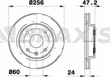 Braxis AE0336 - Тормозной диск autospares.lv