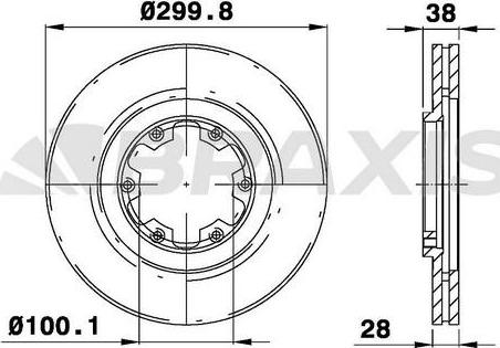 Braxis AE0330 - Тормозной диск autospares.lv