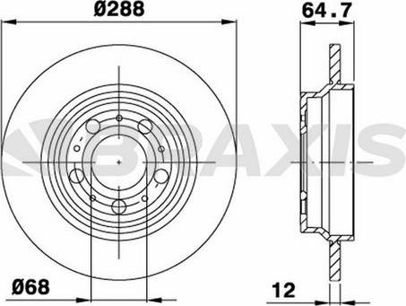 Braxis AE0333 - Тормозной диск autospares.lv