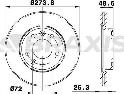 Braxis AE0329 - Тормозной диск autospares.lv