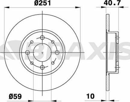 Braxis AE0324 - Тормозной диск autospares.lv