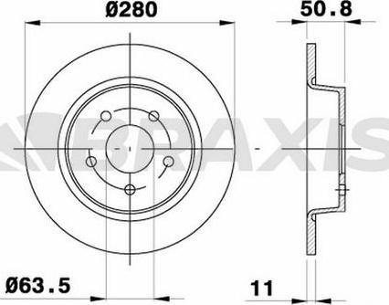 Braxis AE0320 - Тормозной диск autospares.lv