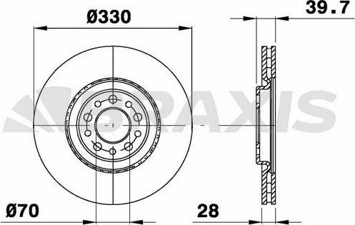 Braxis AE0373 - Тормозной диск autospares.lv