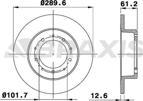 Braxis AE0290 - Тормозной диск autospares.lv