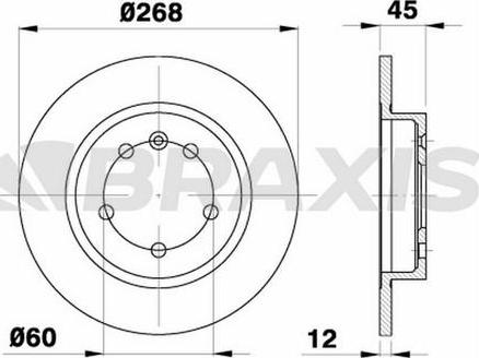 Braxis AE0292 - Тормозной диск autospares.lv