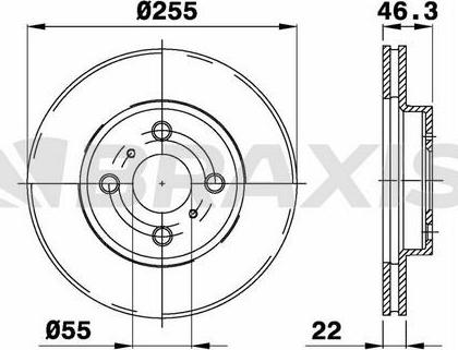 Braxis AE0297 - Тормозной диск autospares.lv