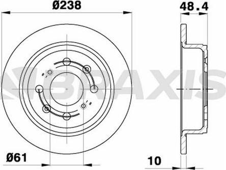 Braxis AE0242 - Тормозной диск autospares.lv