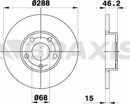 Braxis AE0256 - Тормозной диск autospares.lv