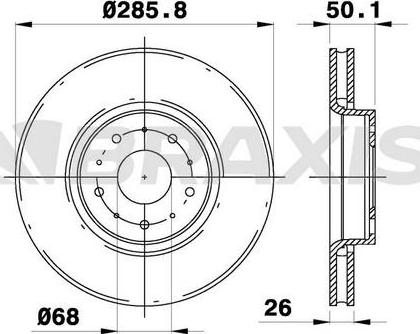 Braxis AE0250 - Тормозной диск autospares.lv