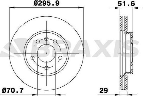 Braxis AE0266 - Тормозной диск autospares.lv