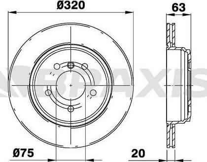 Braxis AE0268 - Тормозной диск autospares.lv