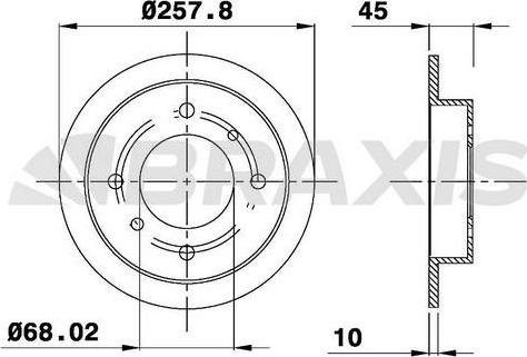 Braxis AE0262 - Тормозной диск autospares.lv