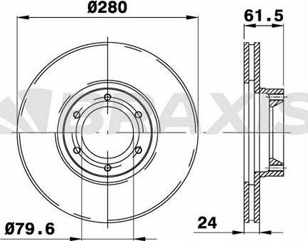 SEBRO 205108 - Тормозной диск autospares.lv