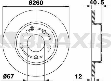 Braxis AE0209 - Тормозной диск autospares.lv