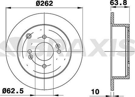 Braxis AE0204 - Тормозной диск autospares.lv