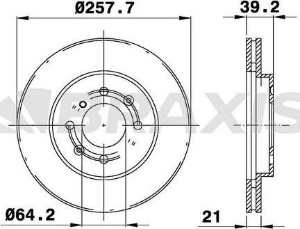 Braxis AE0207 - Тормозной диск autospares.lv