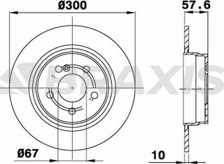 Braxis AE0211 - Тормозной диск autospares.lv