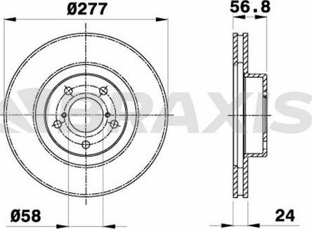 Braxis AE0231 - Тормозной диск autospares.lv