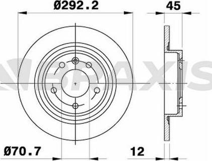 Braxis AE0233 - Тормозной диск autospares.lv