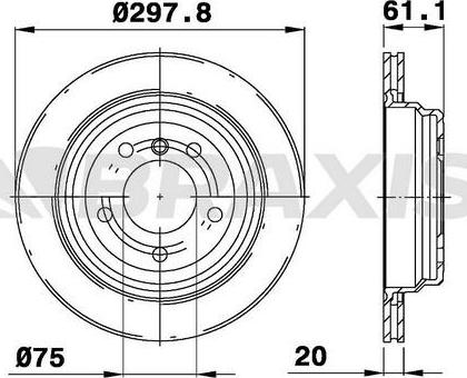 Braxis AE0221 - Тормозной диск autospares.lv