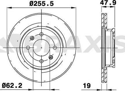Braxis AE0228 - Тормозной диск autospares.lv