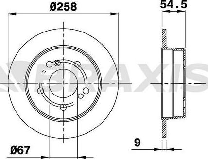 Braxis AE0223 - Тормозной диск autospares.lv