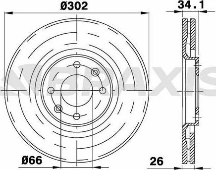 Braxis AE0222 - Тормозной диск autospares.lv