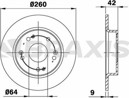 Braxis AE0227 - Тормозной диск autospares.lv