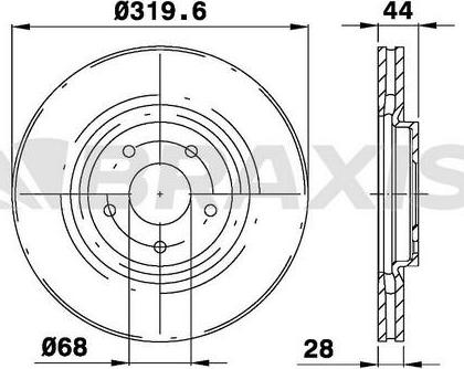 Braxis AE0276 - Тормозной диск autospares.lv