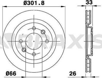 Braxis AE0273 - Тормозной диск autospares.lv