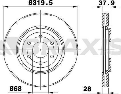 Braxis AE0277 - Тормозной диск autospares.lv