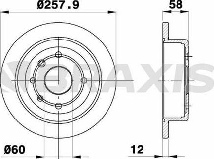 Braxis AE0745 - Тормозной диск autospares.lv