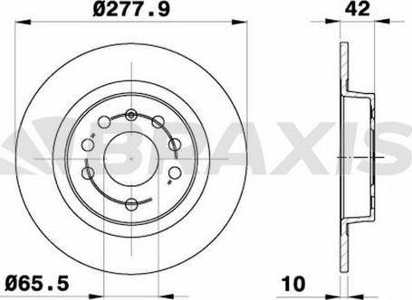 Braxis AE0742 - Тормозной диск autospares.lv