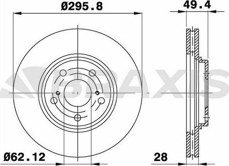 Braxis AE0756 - Тормозной диск autospares.lv