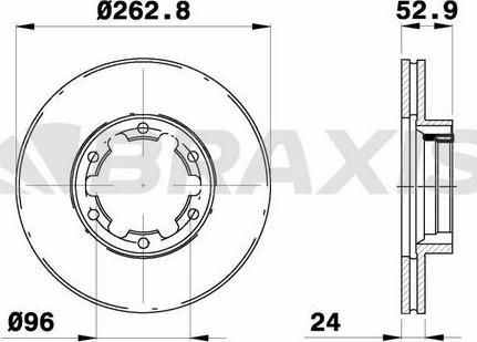 Braxis AE0757 - Тормозной диск autospares.lv