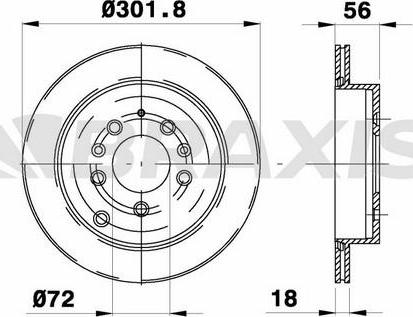 Braxis AE0766 - Тормозной диск autospares.lv