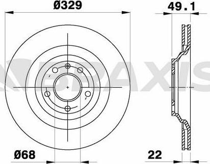 Braxis AE0760 - Тормозной диск autospares.lv