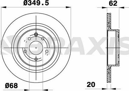 Braxis AE0761 - Тормозной диск autospares.lv