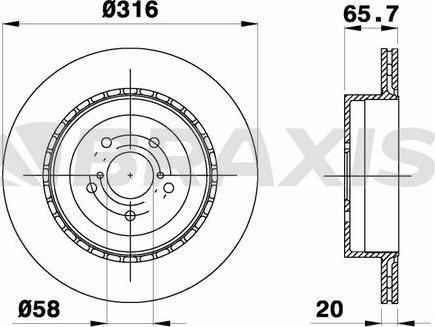 Braxis AE0763 - Тормозной диск autospares.lv