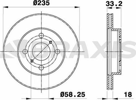 Braxis AE0706 - Тормозной диск autospares.lv