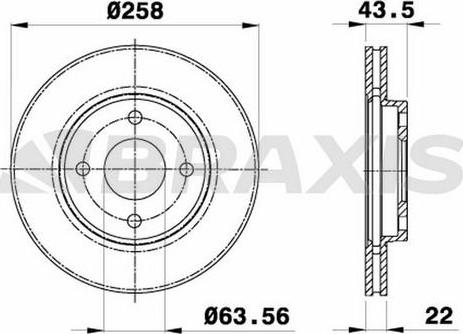 Braxis AE0707 - Тормозной диск autospares.lv