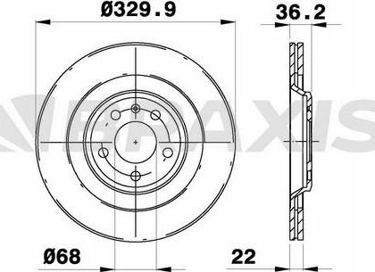 Braxis AE0714 - Тормозной диск autospares.lv