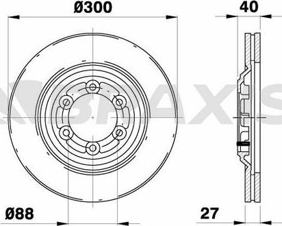 Braxis AE0716 - Тормозной диск autospares.lv