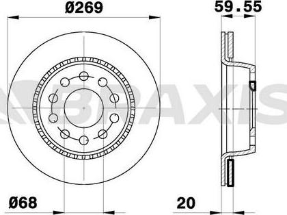 Braxis AE0717 - Тормозной диск autospares.lv