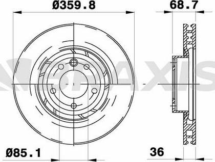 Braxis AE0789 - Тормозной диск autospares.lv