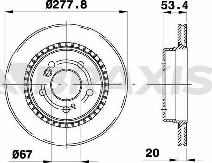 Braxis AE0788 - Тормозной диск autospares.lv